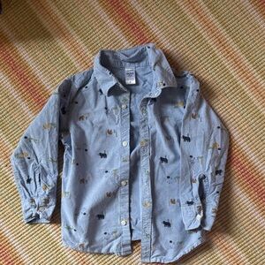 Carter's Blue Animal Print Shirt